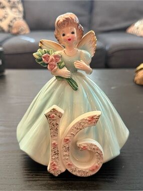 Vintage Joseph Originals Angel 16th Birthday Girl Porcelain Figurin